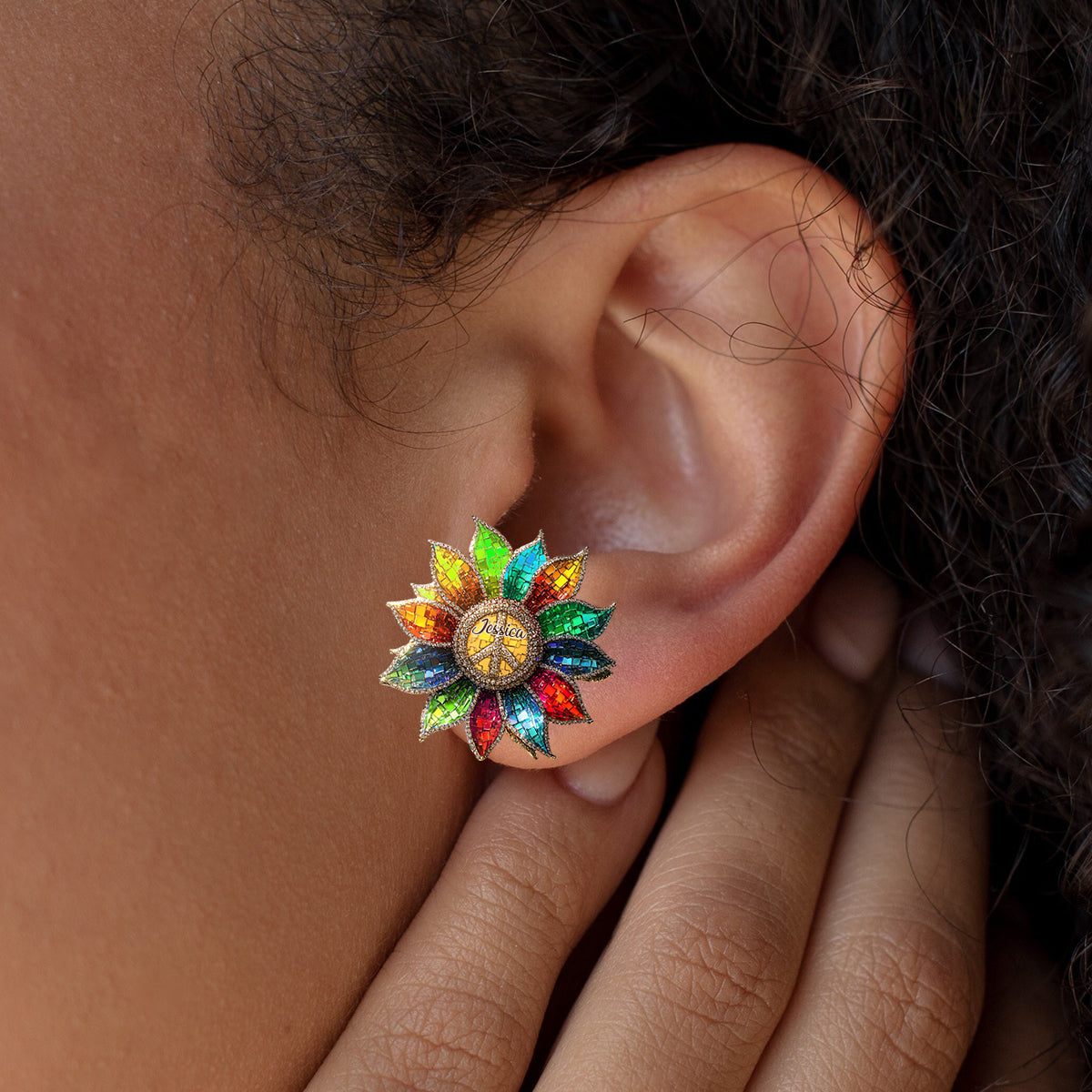 Hippie Soul - Boucles d'oreilles personnalisées Hippie