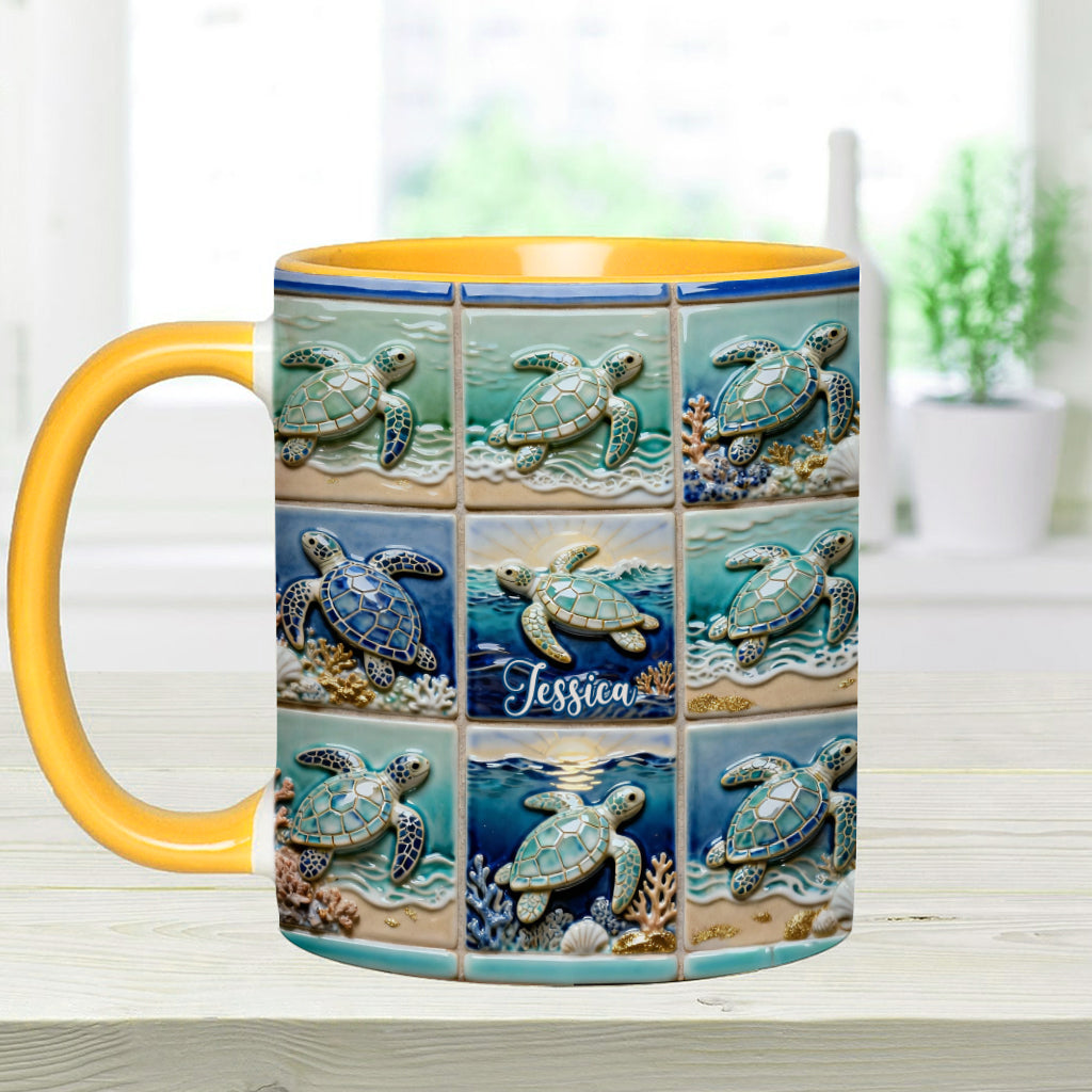Love Turtle - Personalized Turtle Accent Mug