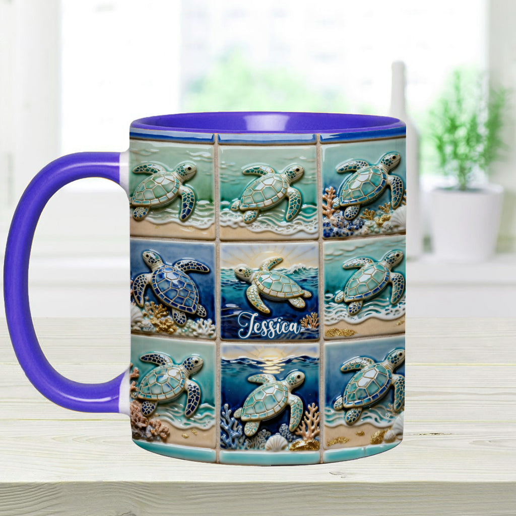 Love Turtle - Personalized Turtle Accent Mug