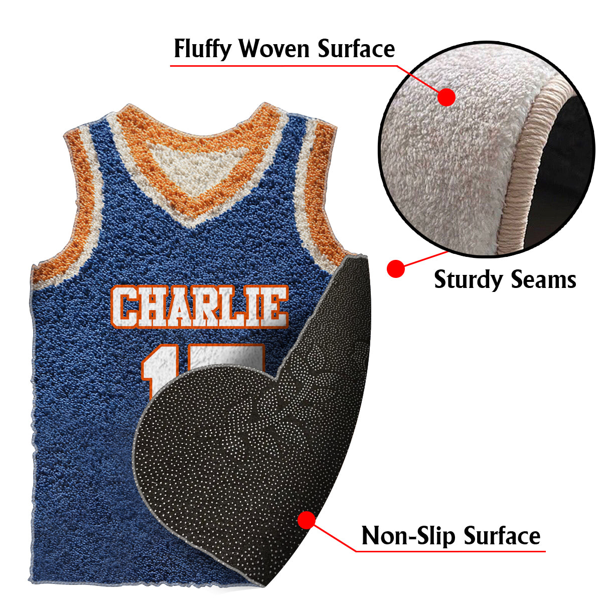 Maillot de basketball - Tapis de basketball antidérapant personnalisé