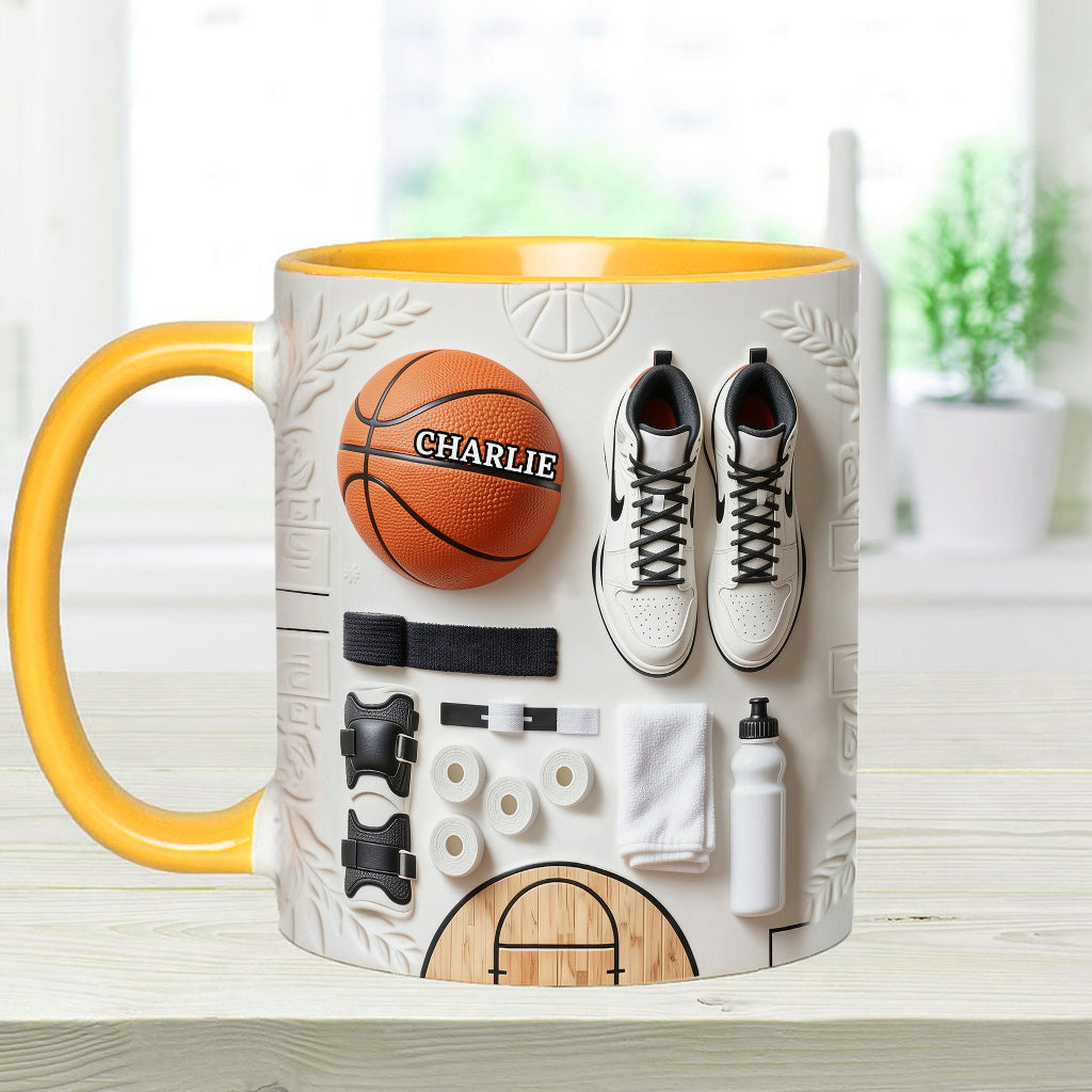 Aimez-vous le basketball ? Mug et sous-verre personnalisés sur le thème du basketball
