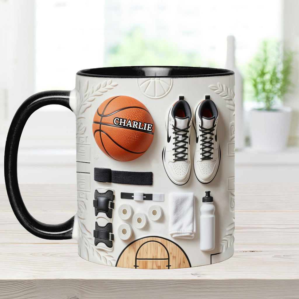 Aimez-vous le basketball ? Mug et sous-verre personnalisés sur le thème du basketball