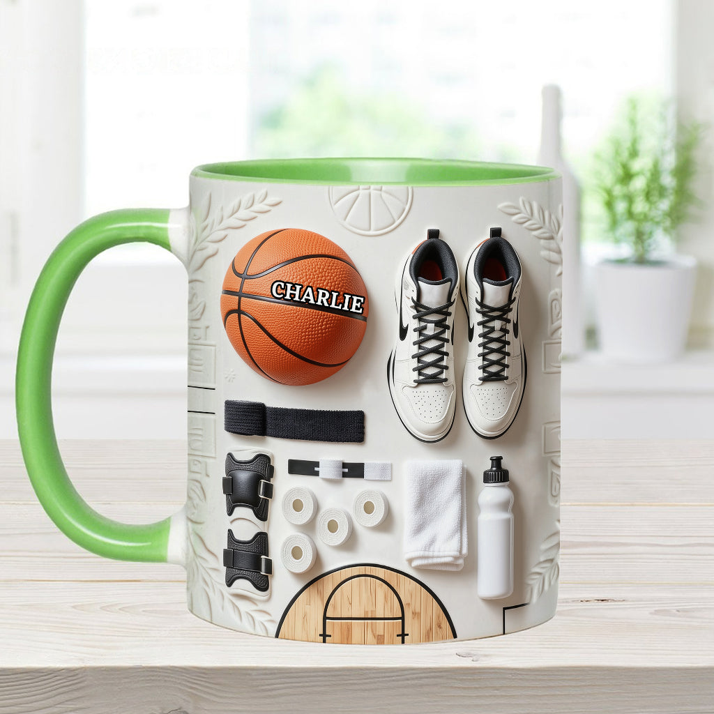 Aimez-vous le basketball ? Mug et sous-verre personnalisés sur le thème du basketball