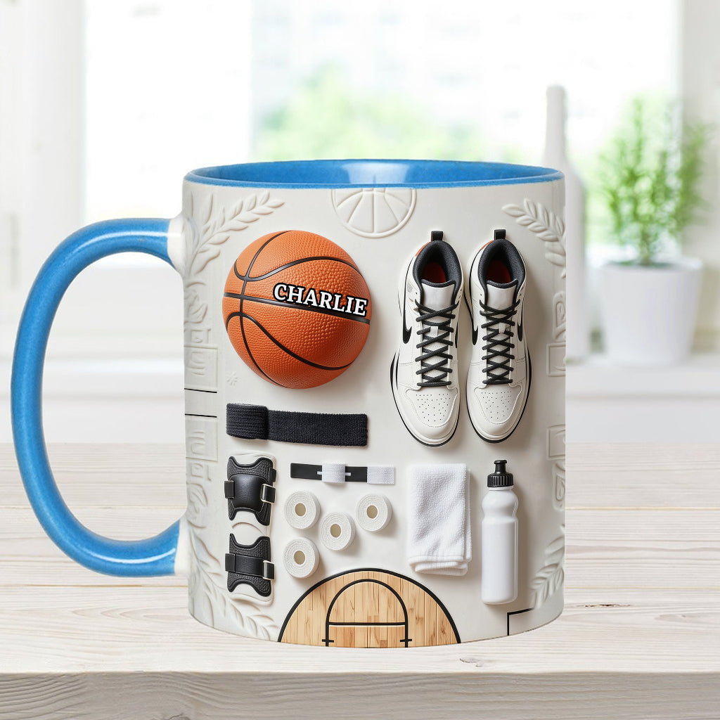 Aimez-vous le basketball ? Mug et sous-verre personnalisés sur le thème du basketball