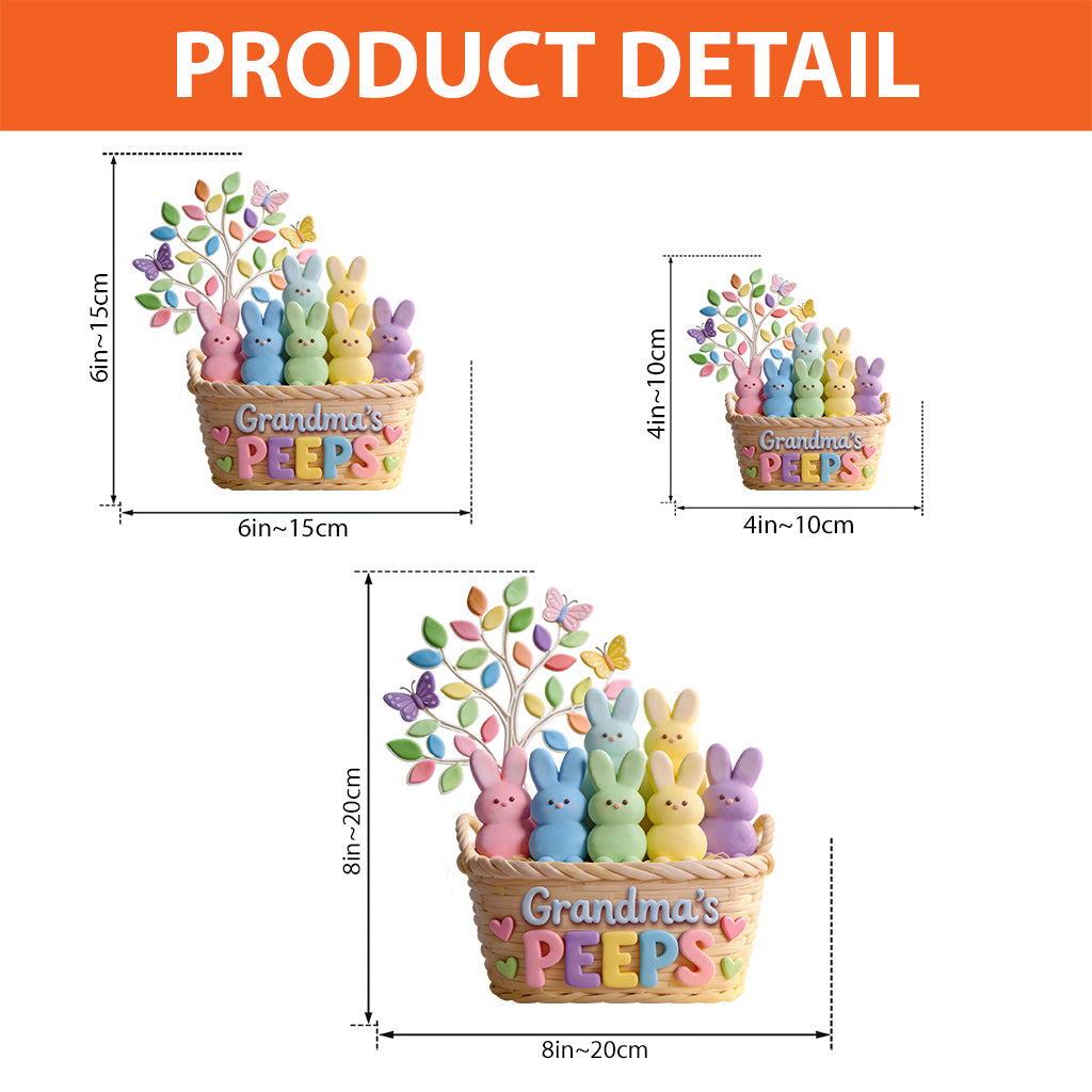 Les amis de grand-mère - Plaque acrylique personnalisée en forme de grand-mère