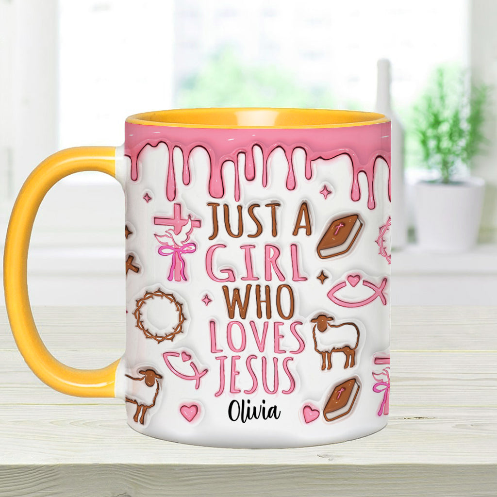 Mug personnalisé chrétien « Juste une fille qui aime Jésus »