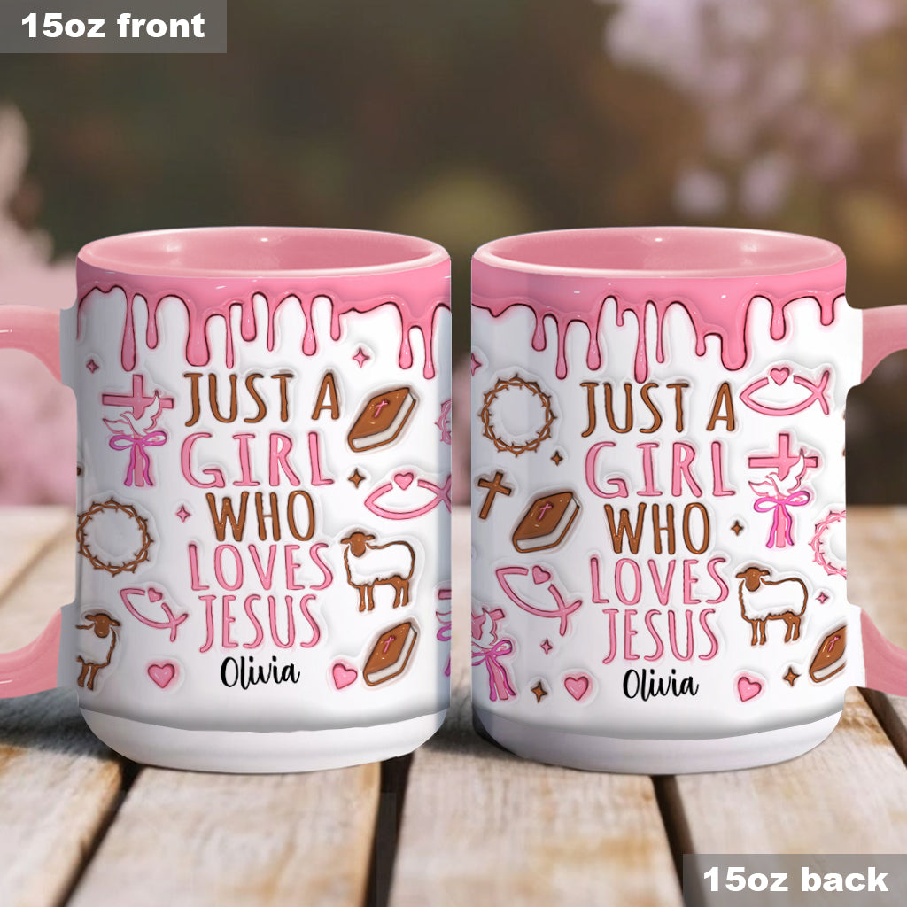 Mug personnalisé chrétien « Juste une fille qui aime Jésus »