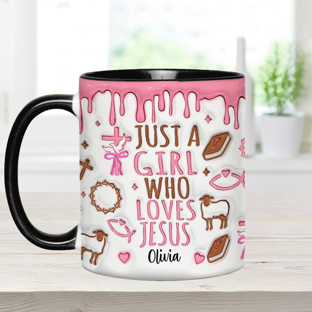 Mug personnalisé chrétien « Juste une fille qui aime Jésus »