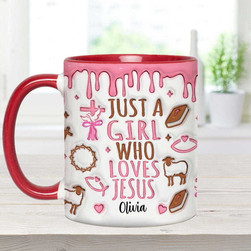 Mug personnalisé chrétien « Juste une fille qui aime Jésus »