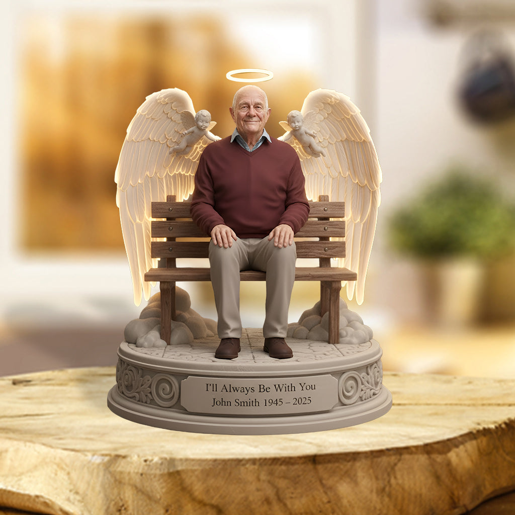 Je serai toujours avec toi - Plaque commémorative personnalisée en acrylique de forme personnalisée