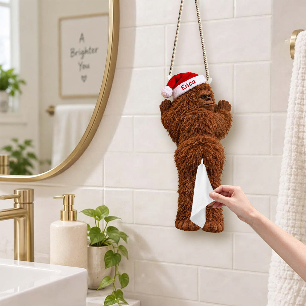Funny Bigfoot Pull-Out Organizer, Christmas Gift - Personalized Hiking Pull-Out Organizer