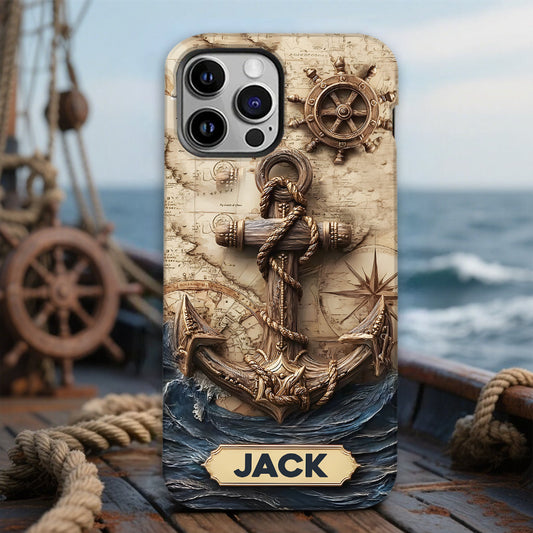 Fier marin - Coque de téléphone personnalisée avec impression intégrale sur le thème de la navigation