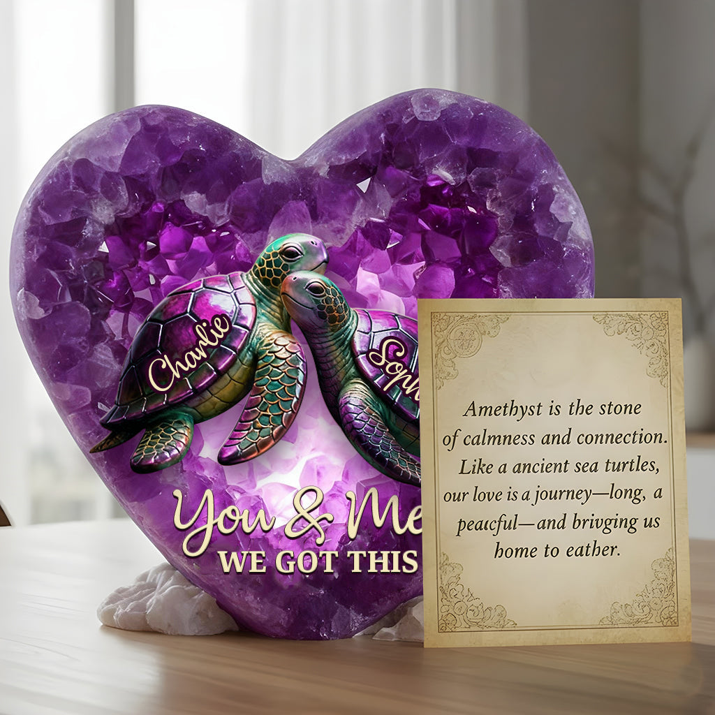 You & Me We Got This - Personalized Turtle Pocket Hug Card