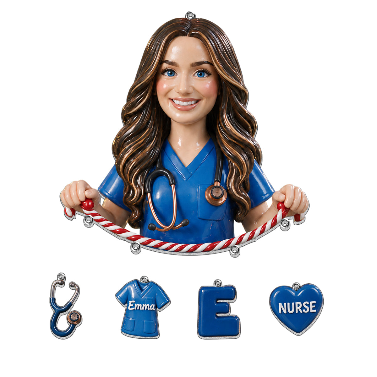 Nurse Life Christmas Gift - Personalized Nurse Ornament With Charm