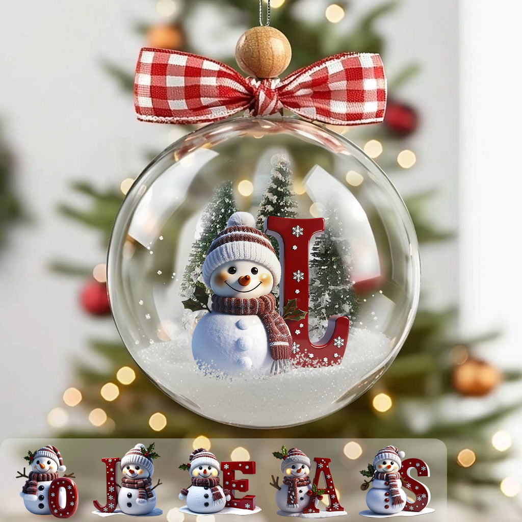 Initiales personnalisées pour toute la famille - Boule à neige personnalisée pour la famille