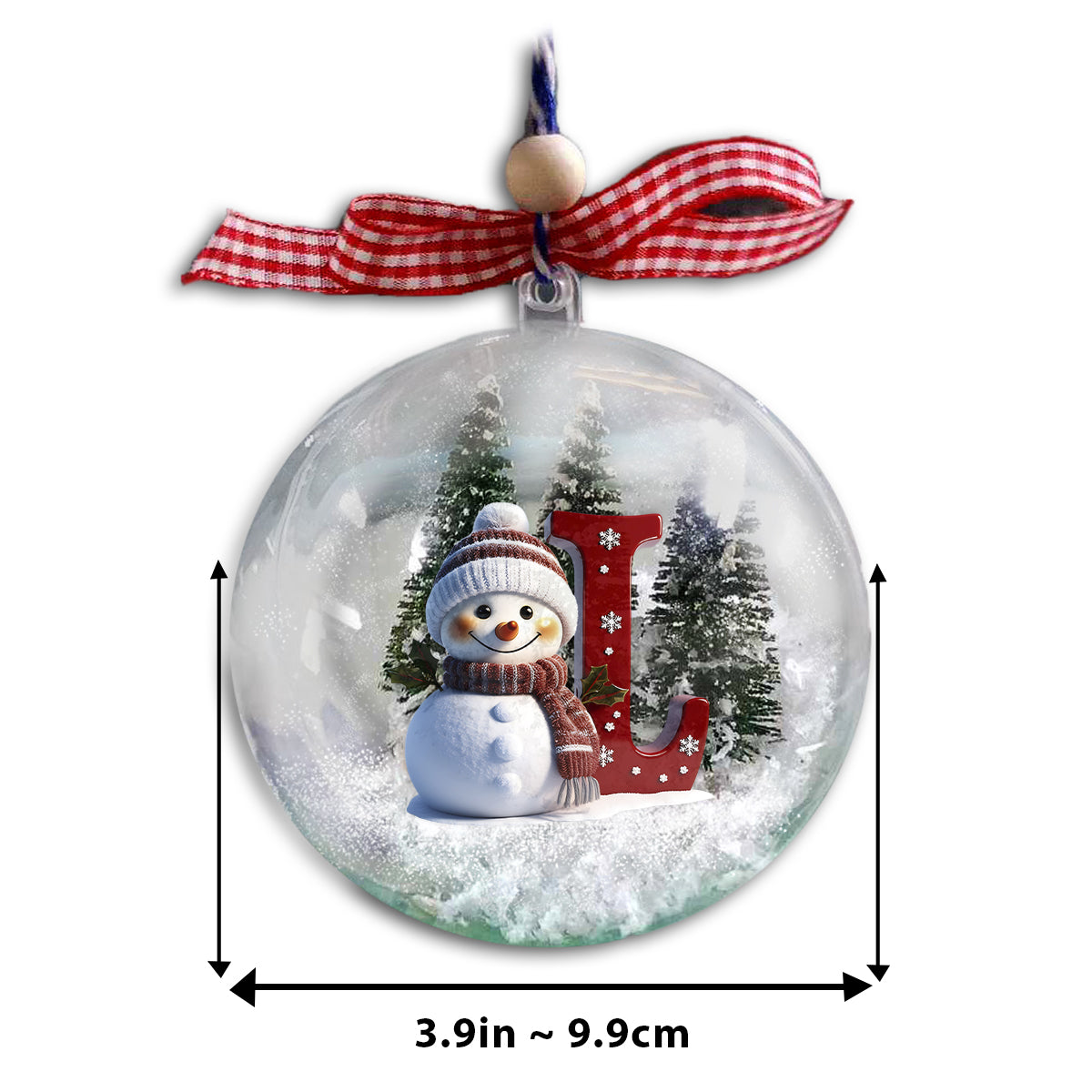 Initiales personnalisées pour toute la famille - Boule à neige personnalisée pour la famille