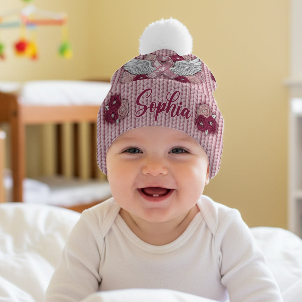 We Wear Pink - Personalized Breast Cancer Awareness Beanie Hat