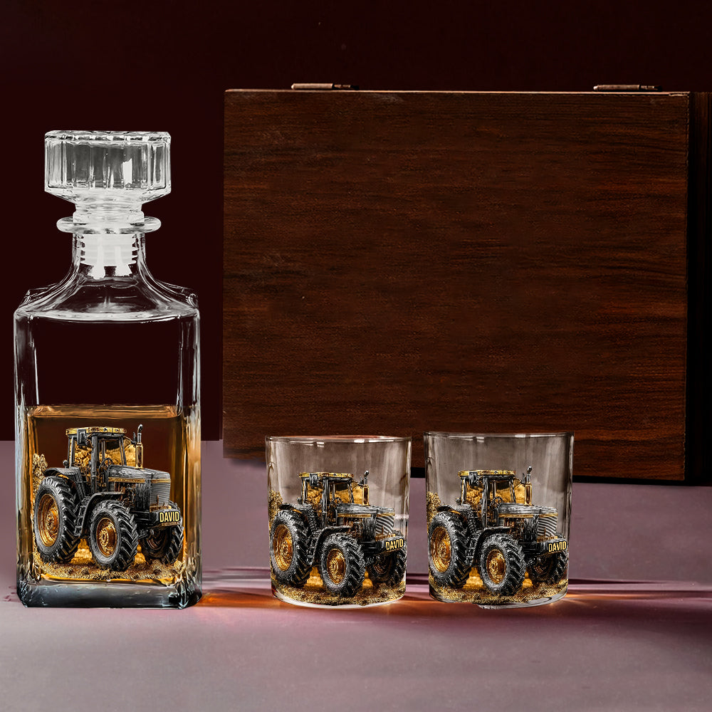 Coffret carafe à whisky personnalisée « Fermier costaud »