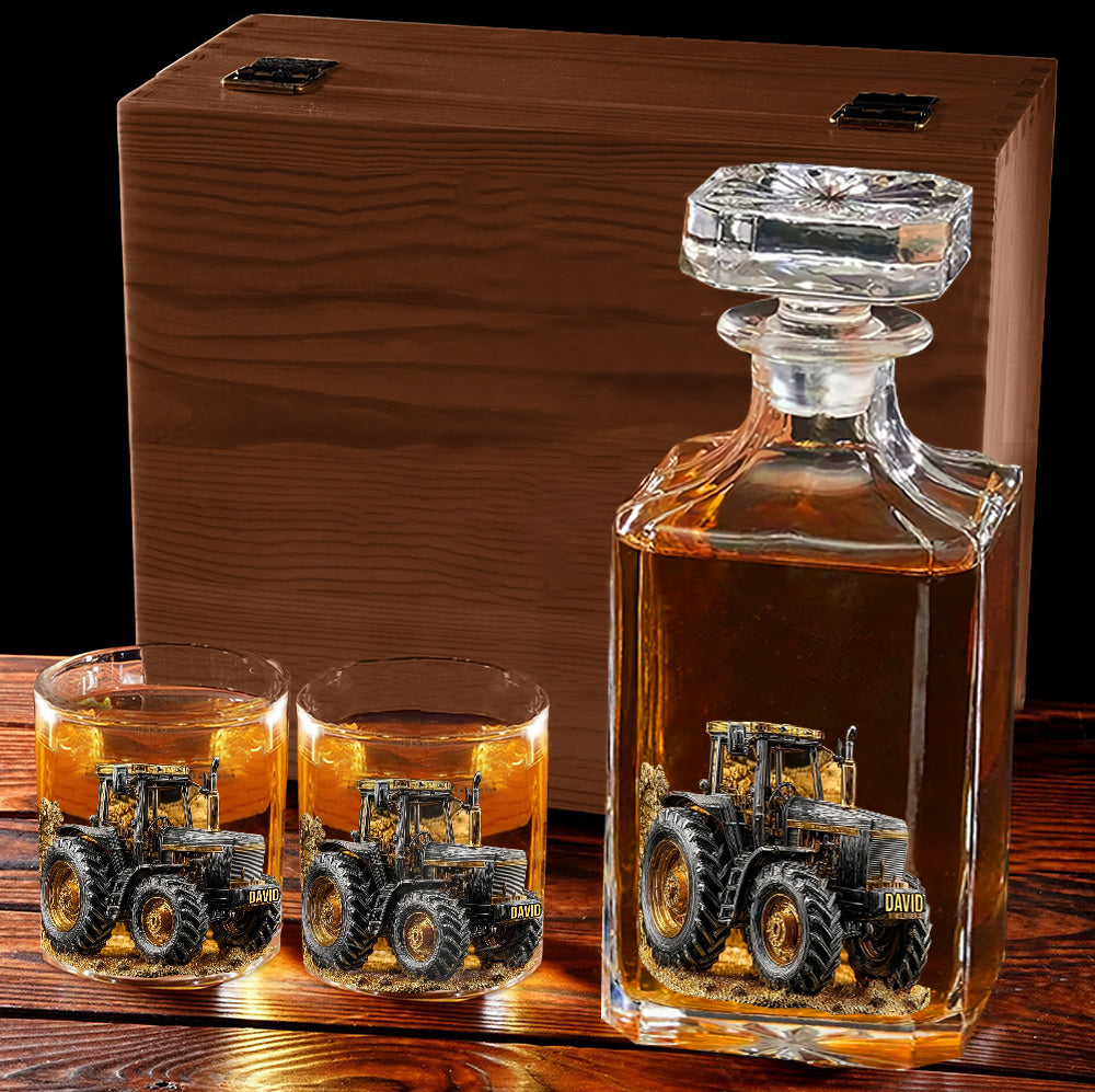 Coffret carafe à whisky personnalisée « Fermier costaud »