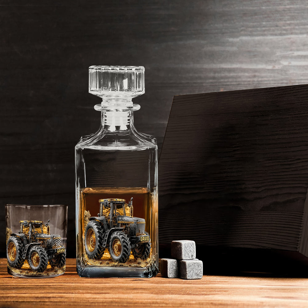 Coffret carafe à whisky personnalisée « Fermier costaud »
