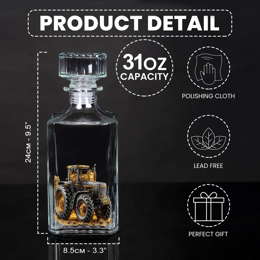 Fermier fort - Verre à whisky personnalisé en forme de tracteur