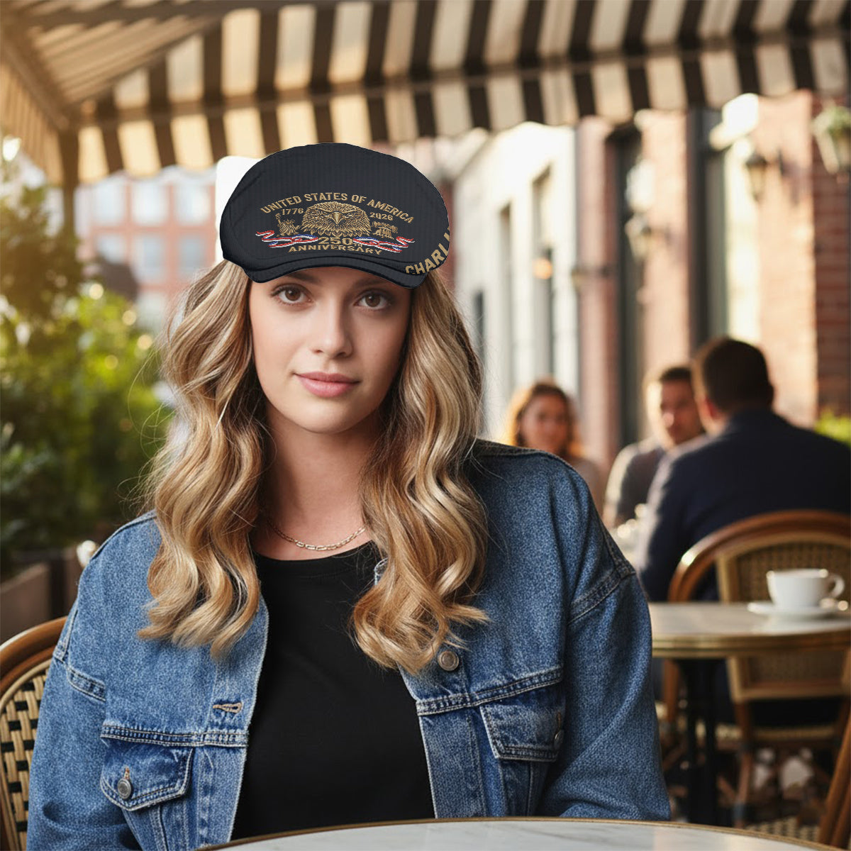 Casquette de gavroche personnalisée pour vétéran, 250e anniversaire de l'Amérique