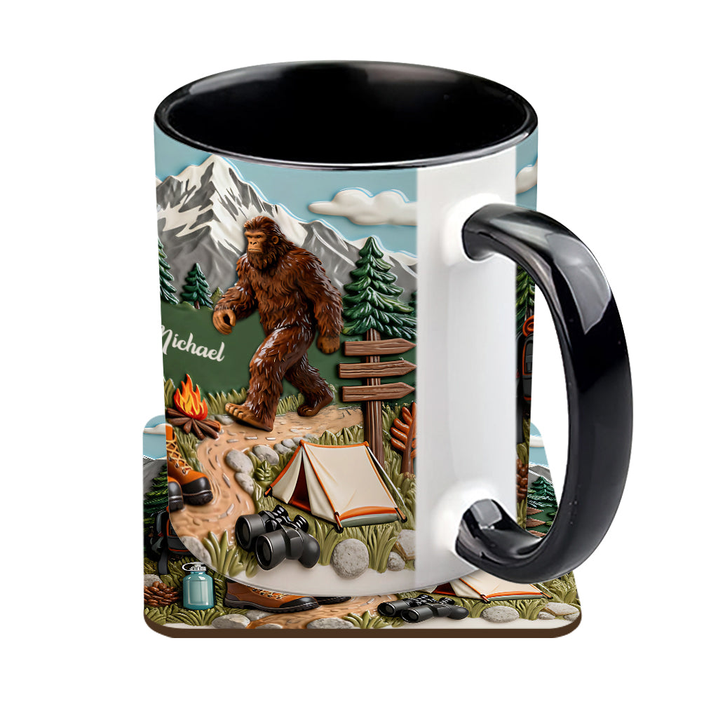 L'aventure vous attend - Mug et sous-verre personnalisés pour la randonnée