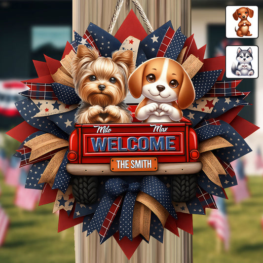 Paws & Patriot - Personalized Dog Custom Shaped Wood Sign