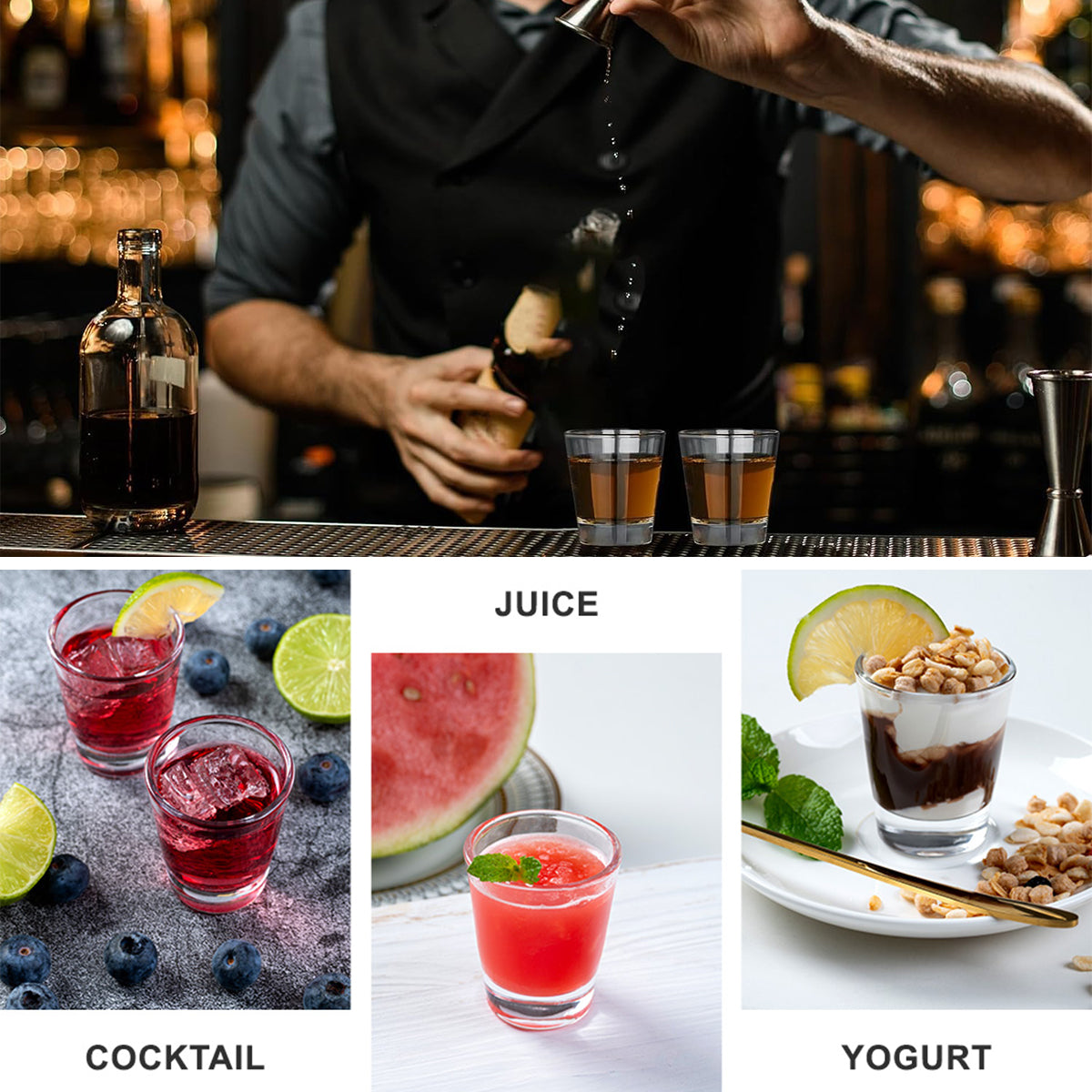 Bottom Up - Coffret de verres à shot personnalisés pour couples