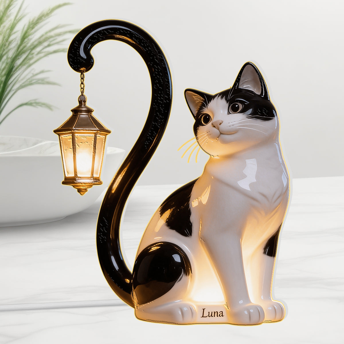 Custom Any Pet Photo - Personalized Cat Acrylic LED Night Light