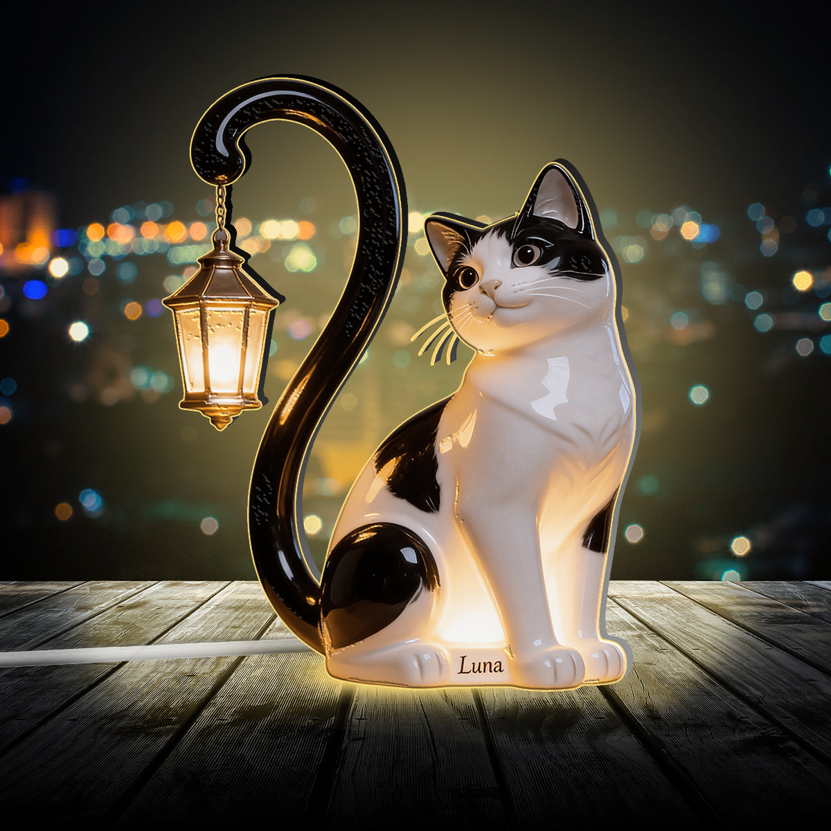 Custom Any Pet Photo - Personalized Cat Acrylic LED Night Light