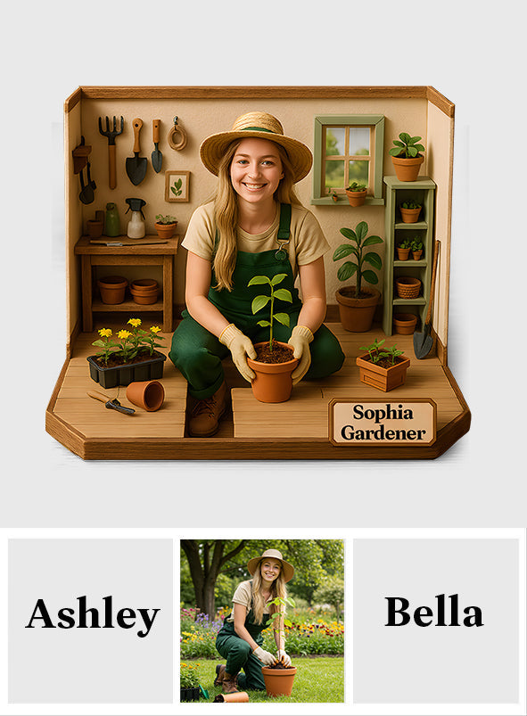 Custom Figure From Photo - Personalized Gardening Custom Shaped Acrylic Plaque