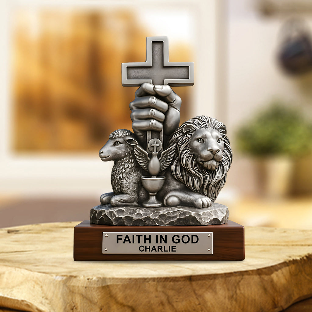 Ayez foi en Dieu - Plaque acrylique chrétienne personnalisée de forme sur mesure