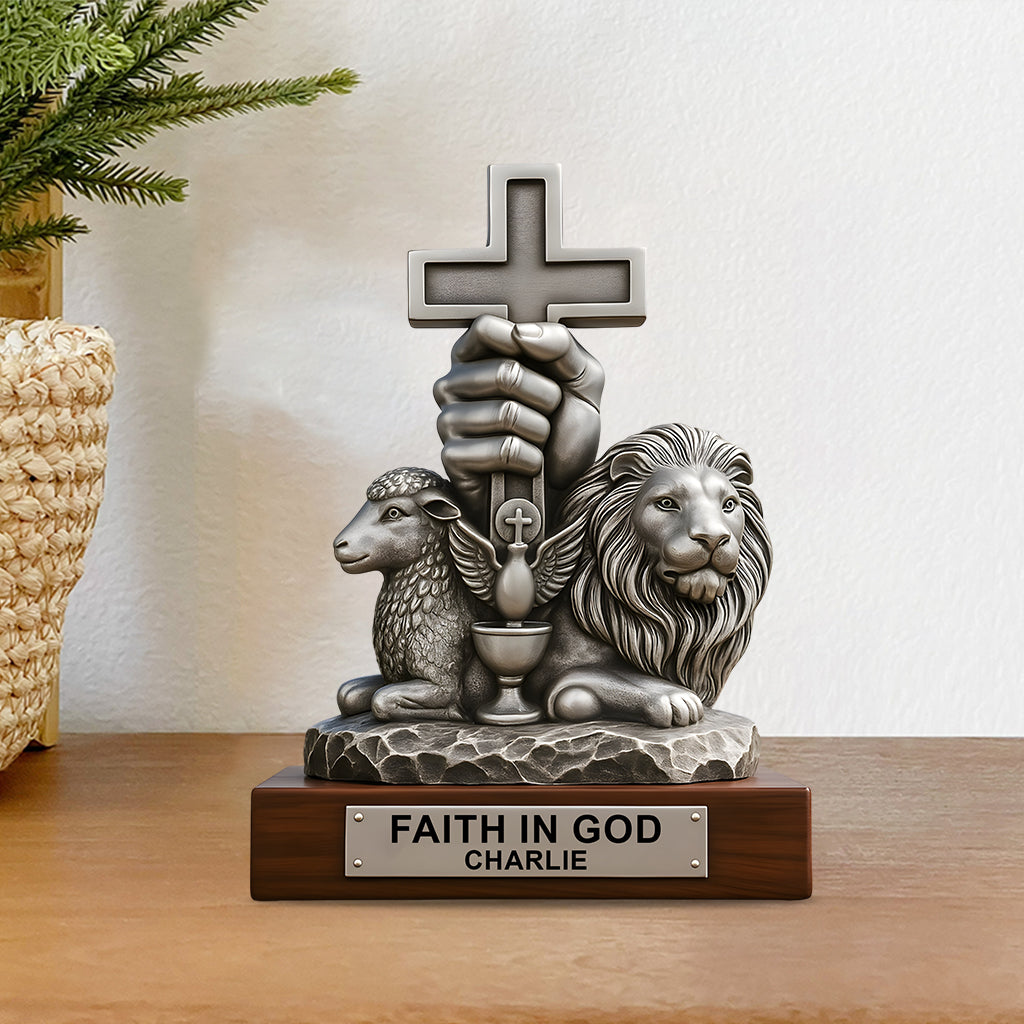 Ayez foi en Dieu - Plaque acrylique chrétienne personnalisée de forme sur mesure