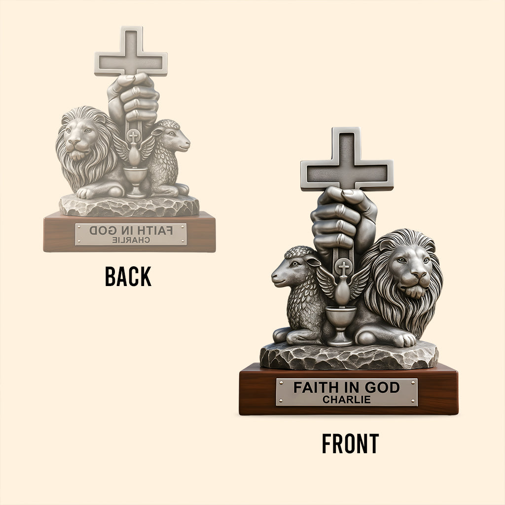 Ayez foi en Dieu - Plaque acrylique chrétienne personnalisée de forme sur mesure