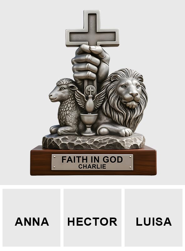 Ayez foi en Dieu - Plaque acrylique chrétienne personnalisée de forme sur mesure