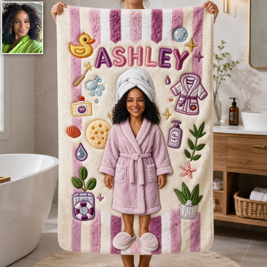Toute photo - Serviette de plage/de bain personnalisée à séchage rapide