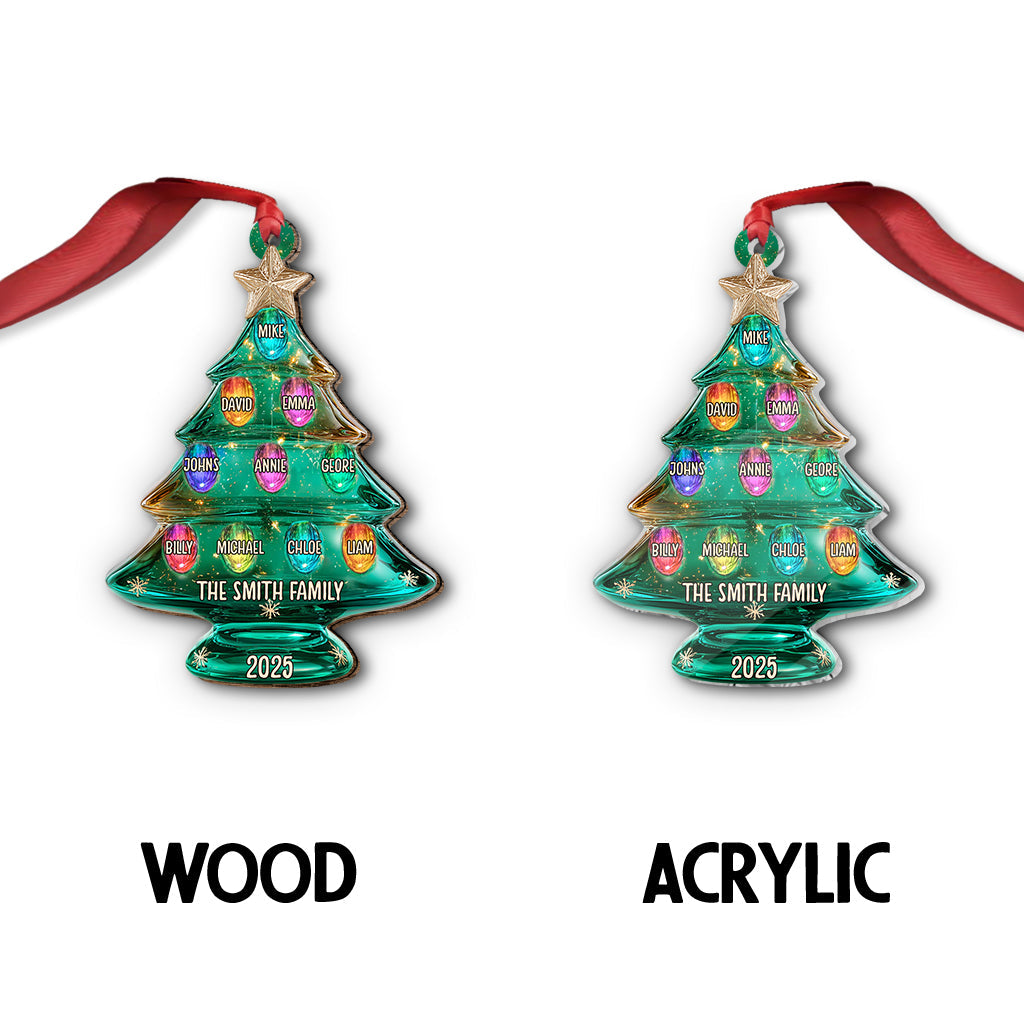 Joyeux Noël - Ornement familial personnalisé