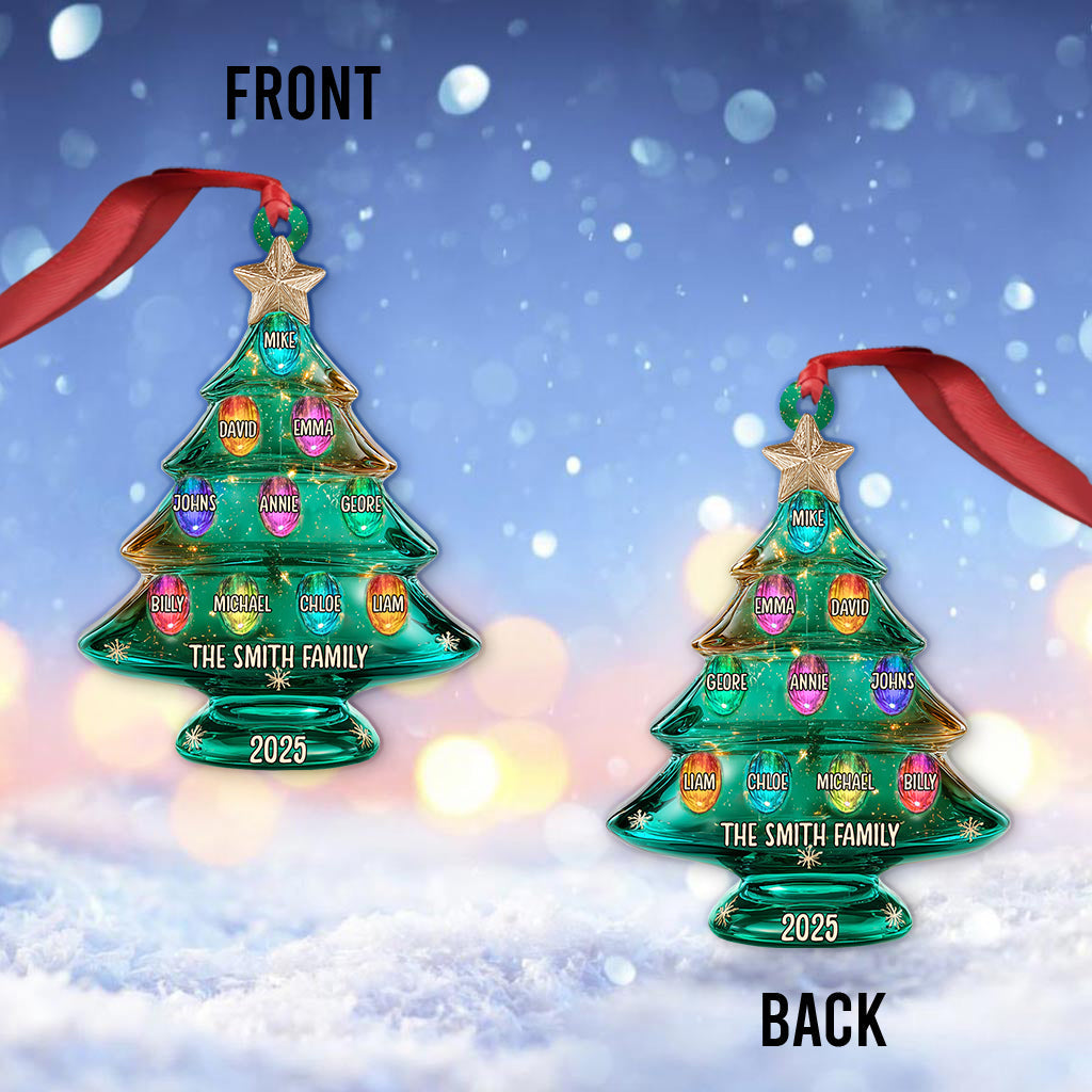 Joyeux Noël - Ornement familial personnalisé