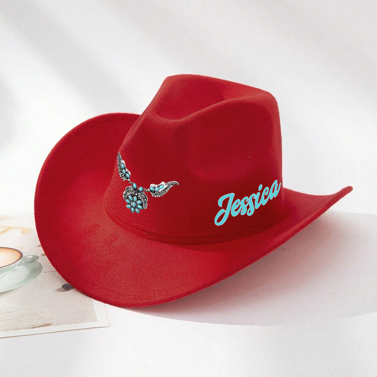 Cowgirl Stay Wild - Chapeau de cowboy personnalisé à large bord « Cowgirl Stay Wild »