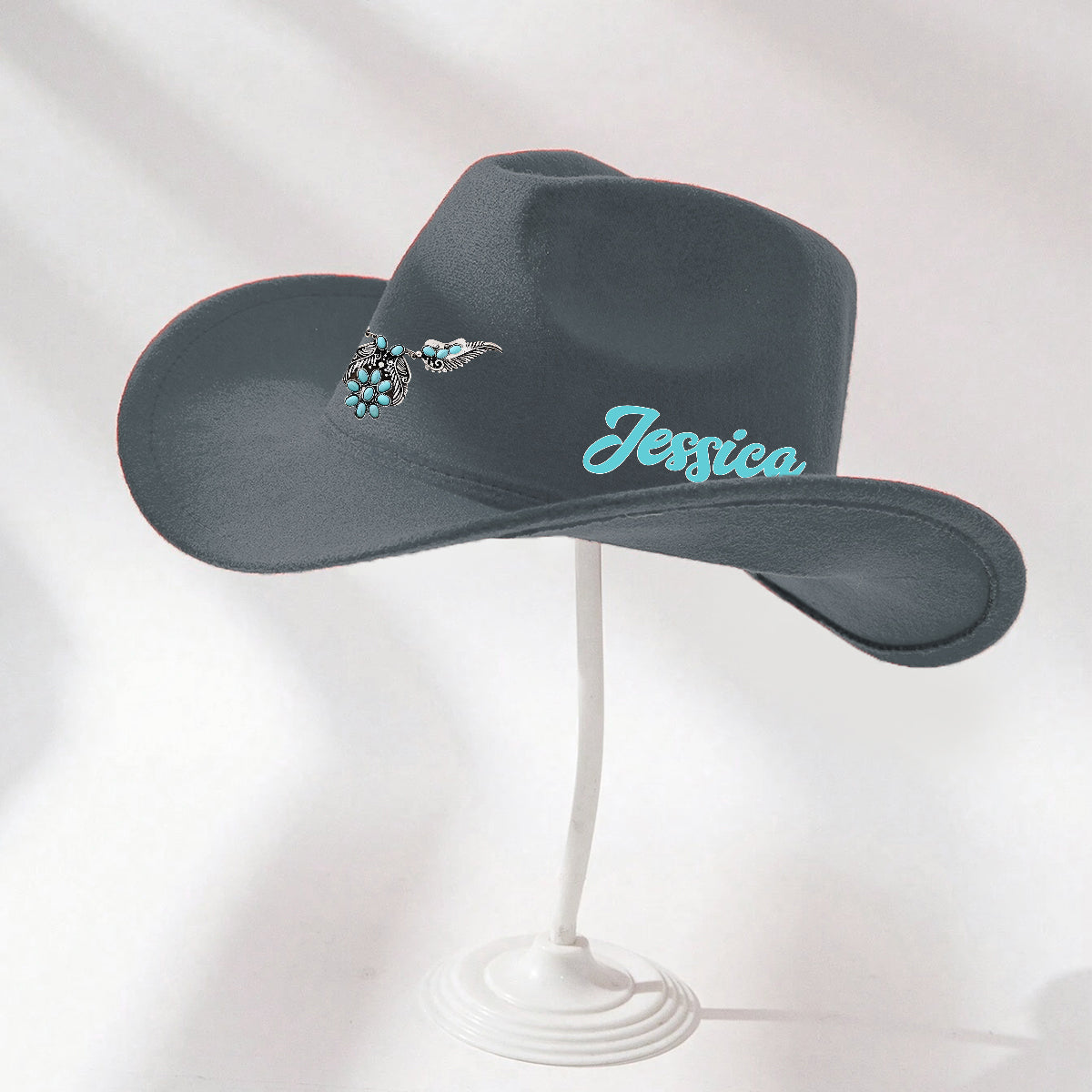 Cowgirl Stay Wild - Chapeau de cowboy personnalisé à large bord « Cowgirl Stay Wild »