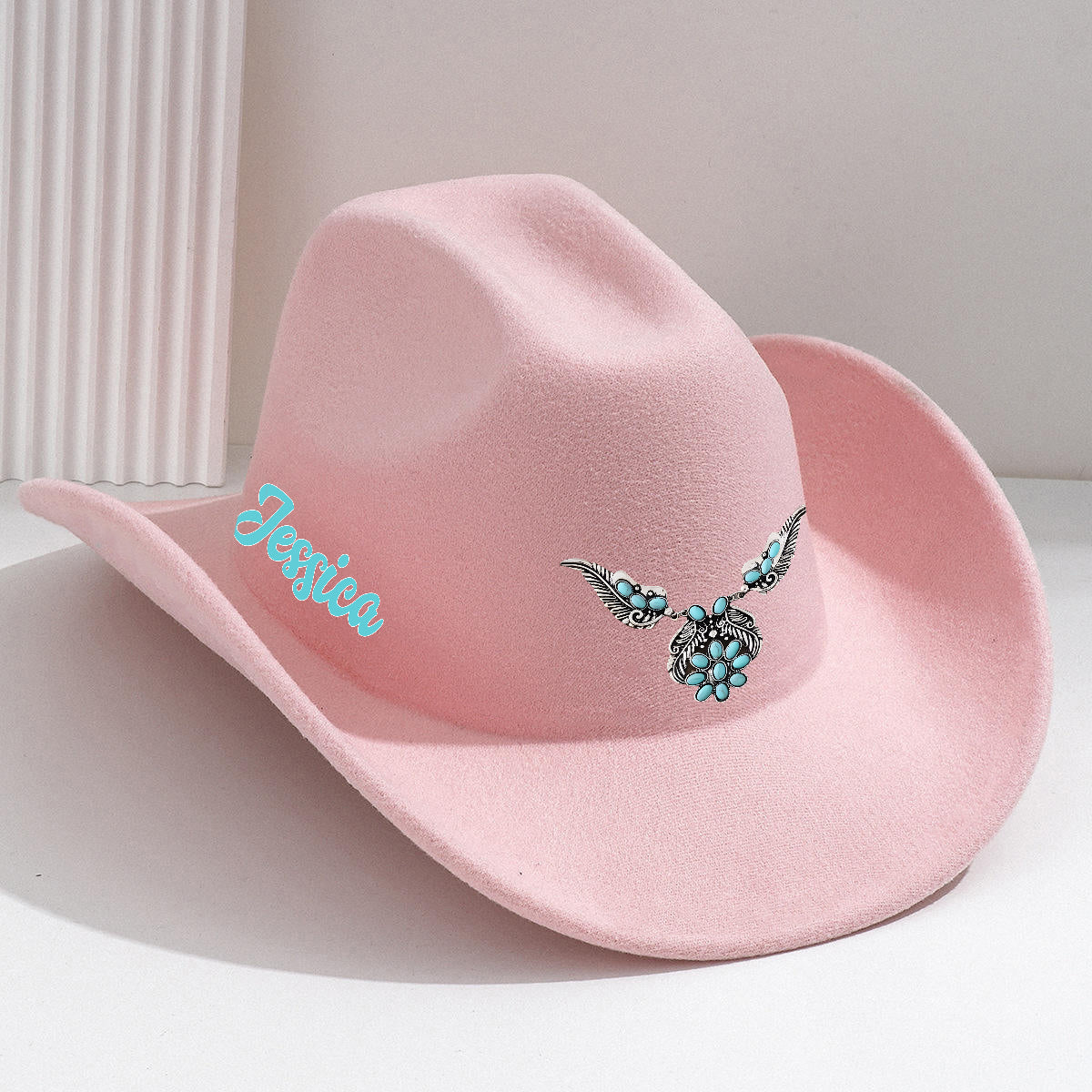Cowgirl Stay Wild - Chapeau de cowboy personnalisé à large bord « Cowgirl Stay Wild »