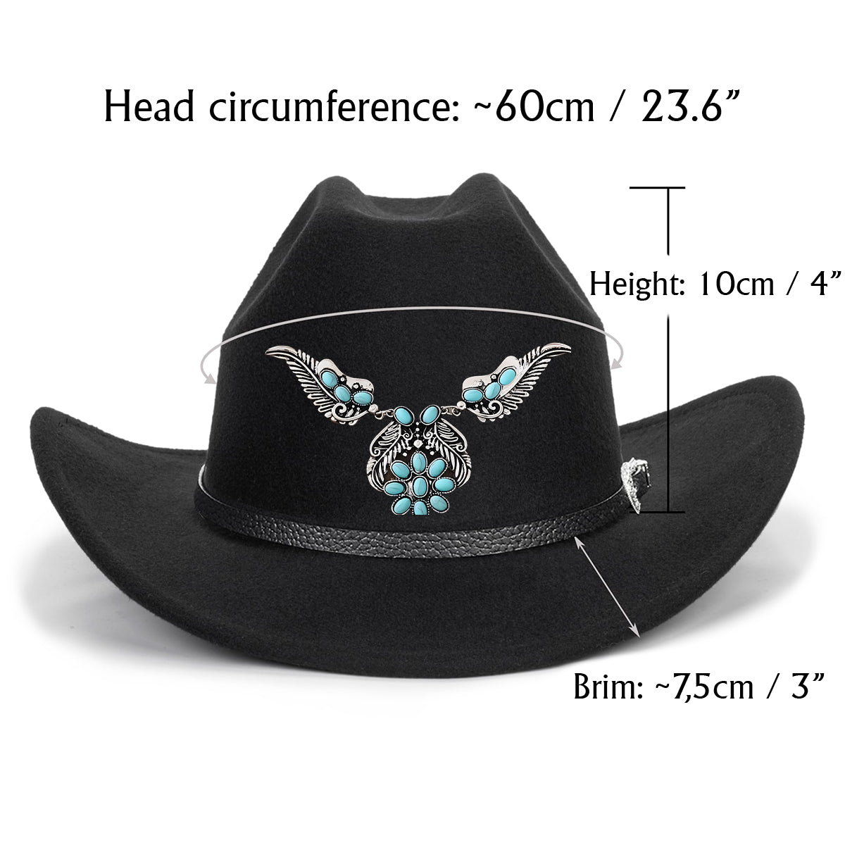 Cowgirl Stay Wild - Chapeau de cowboy personnalisé à large bord « Cowgirl Stay Wild »