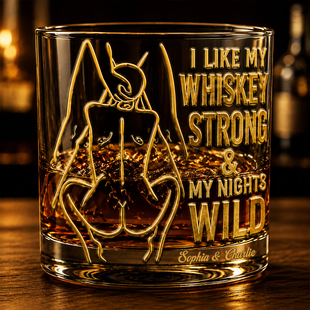Cadeau pour Amateur de Whiskey, Cadeau Coquin pour Couple - Verre à Whiskey Épicé Personnalisé