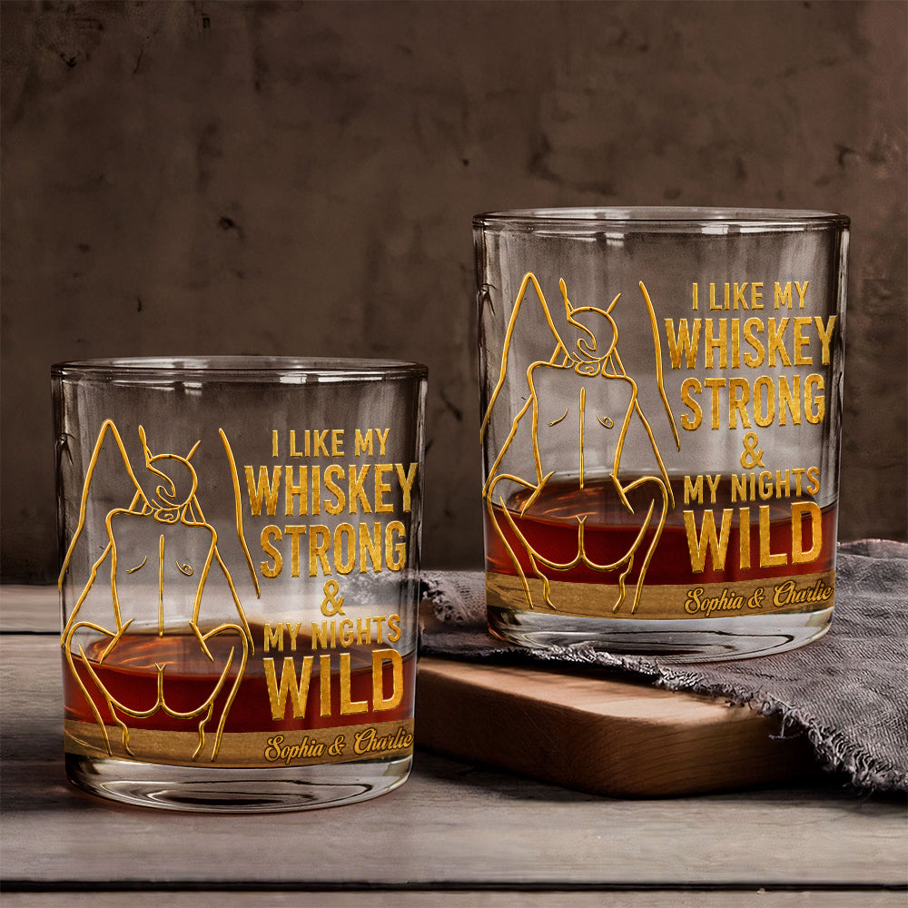 Cadeau pour Amateur de Whiskey, Cadeau Coquin pour Couple - Verre à Whiskey Épicé Personnalisé