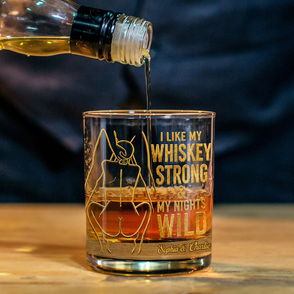 Cadeau pour Amateur de Whiskey, Cadeau Coquin pour Couple - Verre à Whiskey Épicé Personnalisé