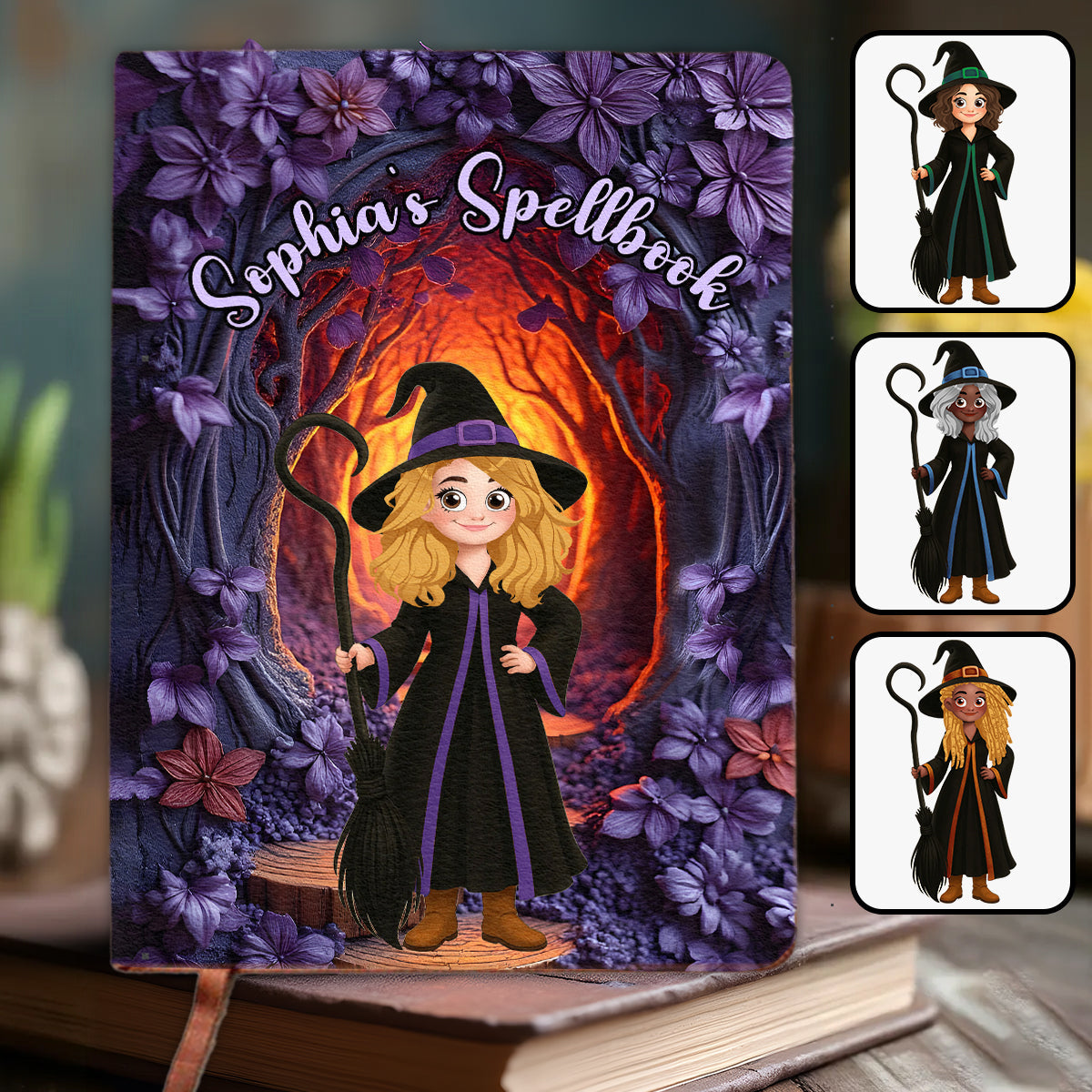 Carnet de sorcellerie - Journal en cuir personnalisé pour sorcière