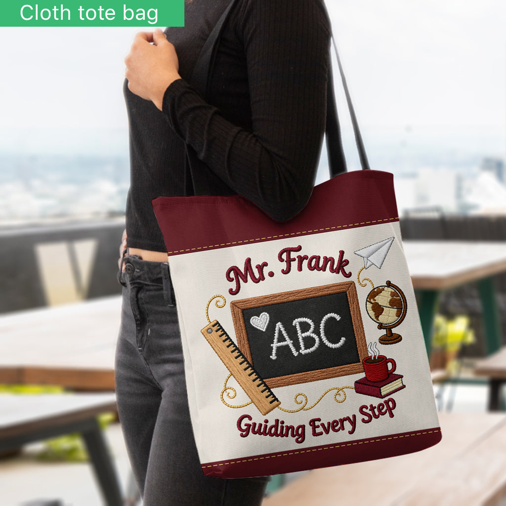 Vintage Teacher - Personalized Teacher Tote Bag