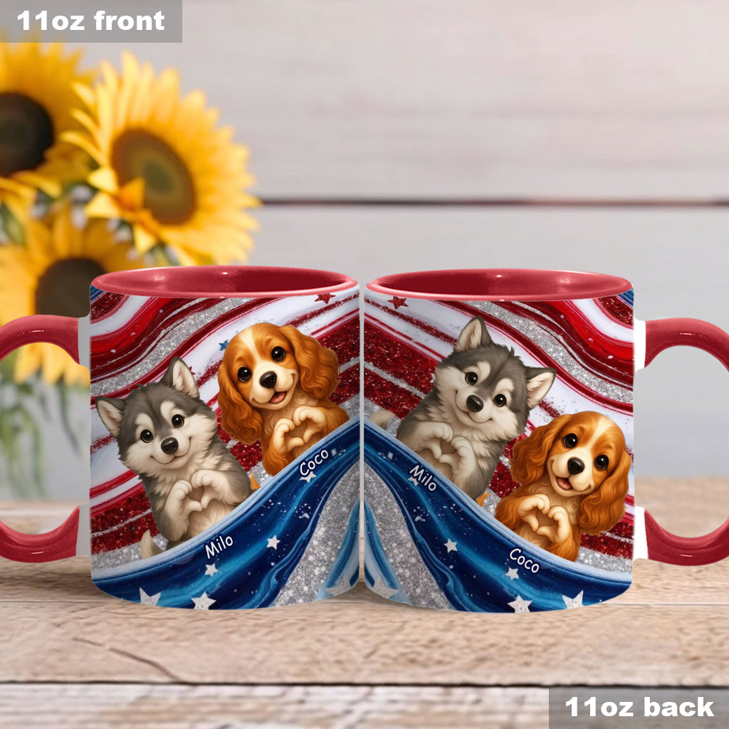 Mug personnalisé à motif chien « Paw And Patriotic »