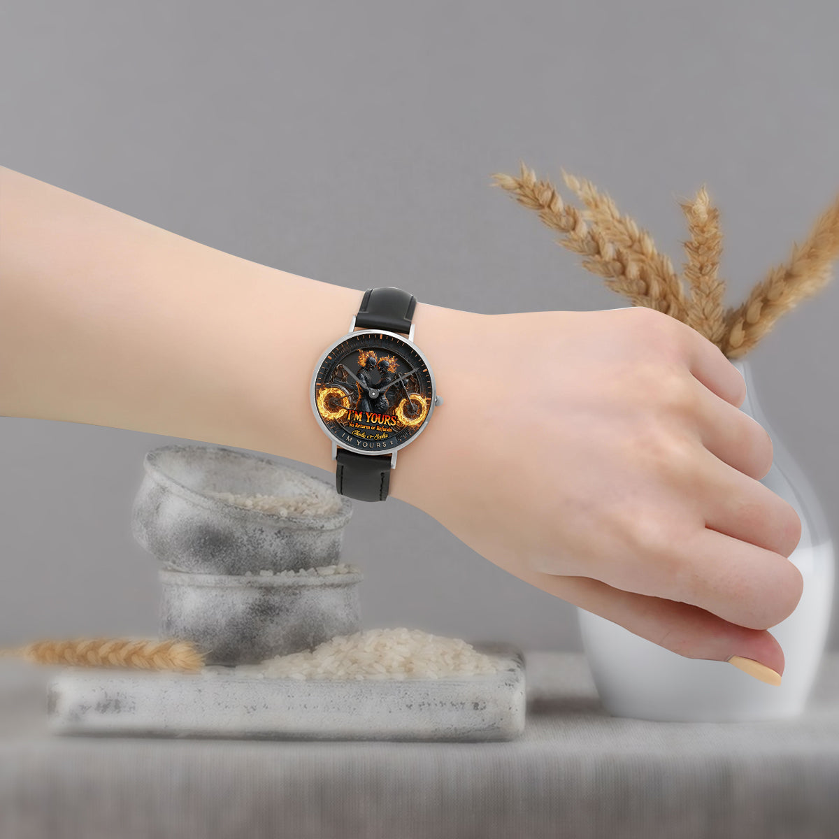 Je suis à toi - Montre-bracelet personnalisée pour motard